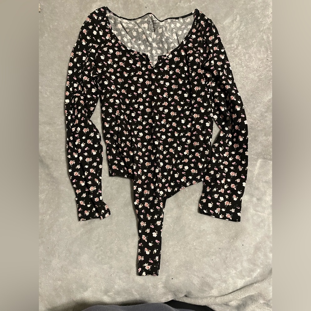 PINK floral bodysuit